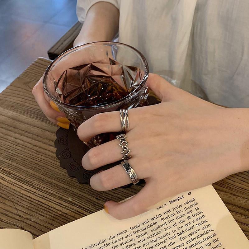 Серебряное кольцо 925 пробы для женщин с уникальным открытым дизайном в стиле хип-хоп с римскими цифрами