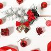 Plastic Christmas Ball Ornament Set Glitter Christmas Hanging Ornaments  Home Decoration