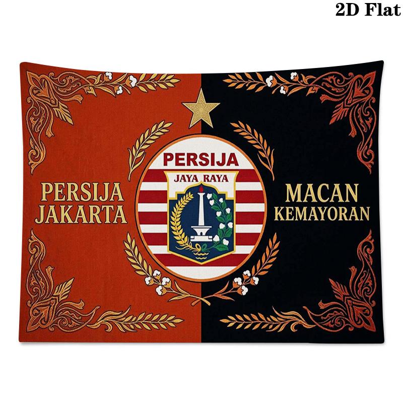 PERSIJA JAKARTA Wall Tapestry Aesthetic Wall Hanging Printed Fabric Blanket Decorative Tapestries for Bedroom Living Room Home Decor