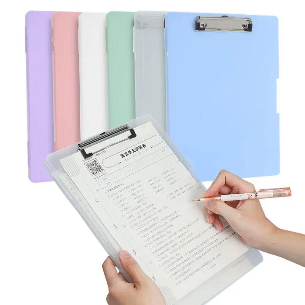 Candy Color A4 File Folder Side Opening Writing Board Book Pad Clamp Student Writing Pad Office