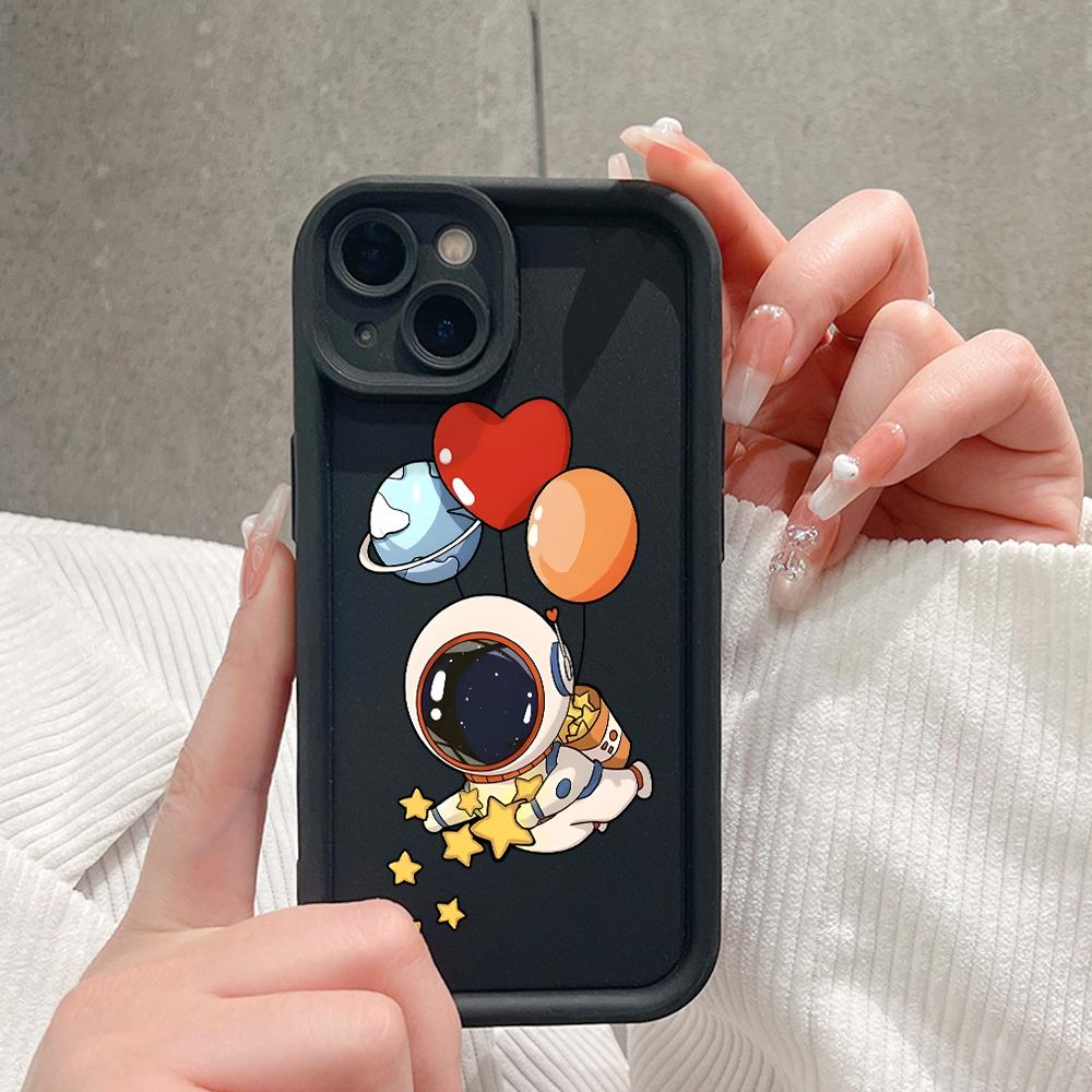 Мягкие силиконовые квадратные лестницы с мультяшным узором, полное покрытие, защита камеры, противоударный чехол для OPPO Reno Realme OnePlus