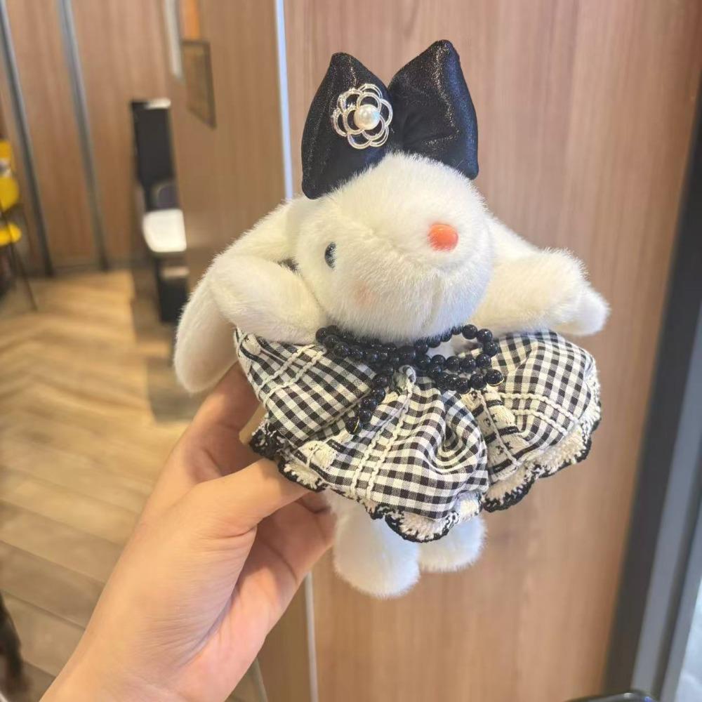 19cm Rabbit Pendant Soft Plush Rabbit Key Ring Lovely Plush Keychains Girls Gift