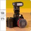 00845 Black Flash Light Advanced Digital SLR Camera Machine Model DIY Mini Blocks Bricks Building Toy for Children No Box