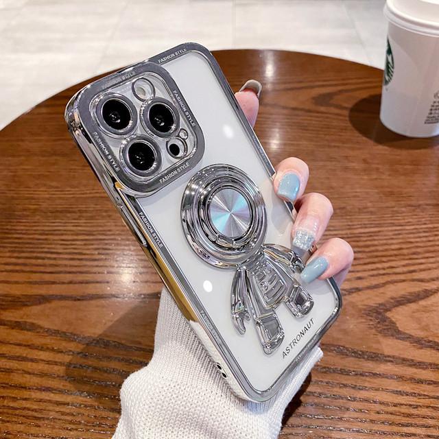 Чехол-держатель с кольцом астронавта для Iphone 14 13 12 11 Pro Max Xr Xs Max 14 Plus противоударный кронштейн-бампер задняя крышка