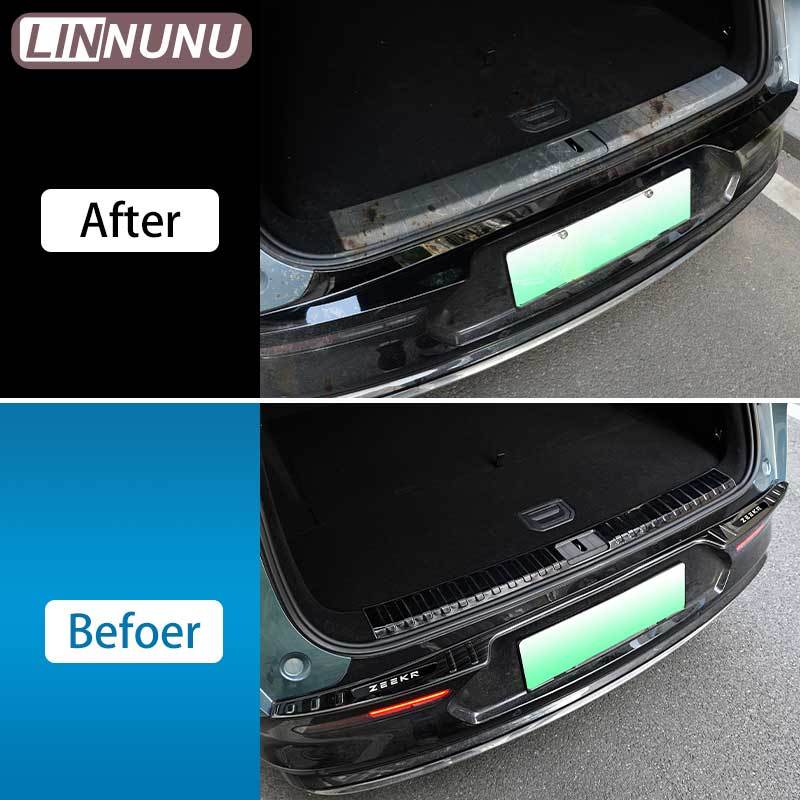 LINNUNU для zeekr 7x Автоаксессуары Защита багажника Накладка на порог Защитная накладка на задний бампер Накладка на дверь Аксессуары из нержавеющей стали