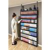 8tail Bookshelf, Tension Rack, Large Capacity, Slim, 180kg Load Capacity, 101cm Wide X 14.5cm Deep X 211-270cm High, Wall-Mounted Storage (Black X Bro