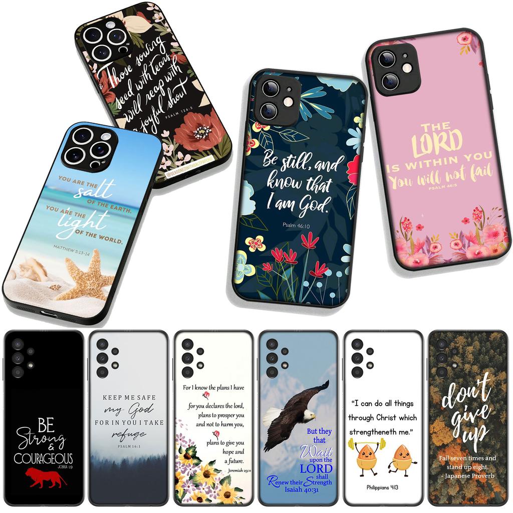 Чехол для OPPO A54 A40 A60 A80 A18 A16 A17 A38 A78 A79 A57 A55 A3 Pro A96 A15 A12 Чехол для телефона Христианский Бог Библейский стих Весна