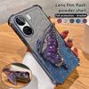 Gradient Glitter Butterfly Stand Case with Lens for Redmi 13C 12C 12 10 10C 9 9A K70 K50 K60 Pro Redmi Note 13 12 11 10 Pro 9s 13R Xiaomi 14 13 Pro