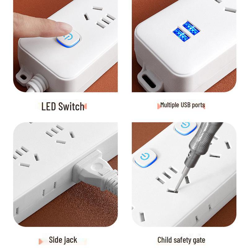 Многофункциональный USB-удлинитель с функцией зарядки и независимым выключателем