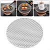 Stainless Steel Roasting Rack Round Mesh BBQ Mat for Charcoal Grilling