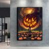 5D Diy Алмазная картина Хэллоуин Страшный тыквенный пейзаж Вышивка крестом Полная алмазная вышивка Мозаика