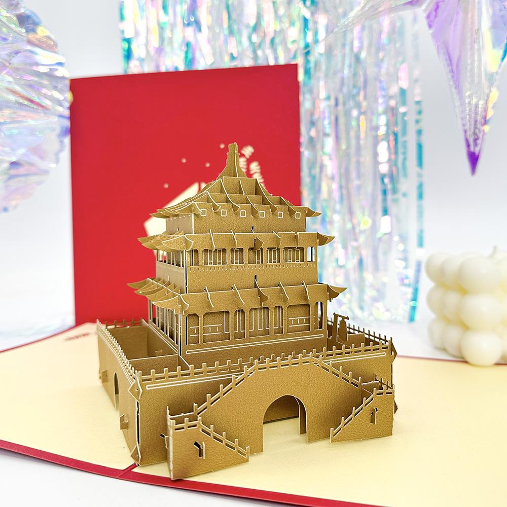 Pop Up 3D Birthday Cards World Attractions Card Business Invitation Boy Gift Greeting Tourist Postcard For Boyfriend Dad Present