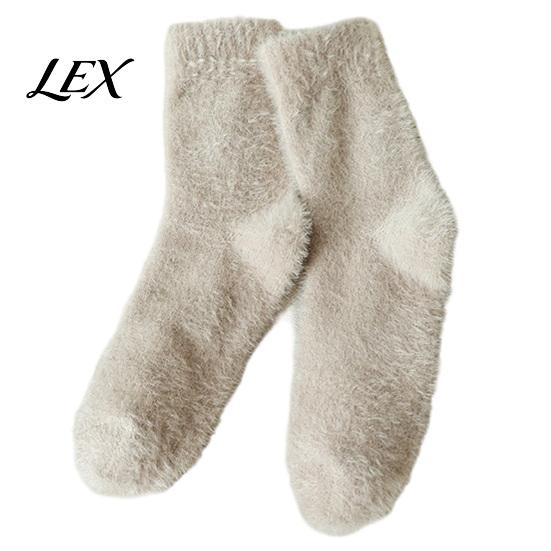 Cozy Plush Thermal Hosiery Thickened Imitation Mink Velvet Socks for Women, Soft Socks, Winter Warm Solid Color Home Indoor Living Room Bedroom