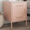 VidaXL Pink Bedside Table 36x39x50.5 Cm Steel, Cabinet, Side Cabinet, Phone Stand, Bedside Table, Furniture 842912