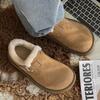 Новые зимние кожаные туфли-дерби Birkenstocks, обувь на платформе для увеличения роста, легкие повседневные хлопковые туфли