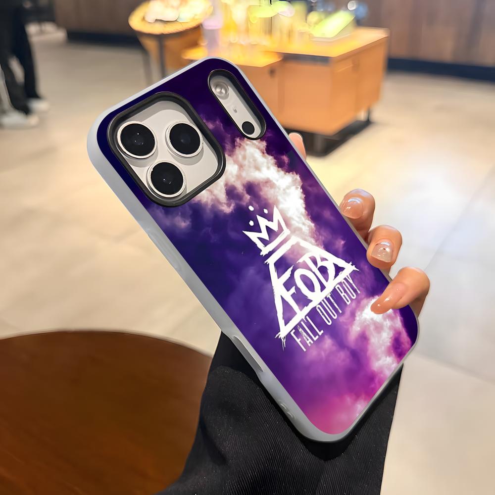 F-Fall Out Boy Band Phone Case For IPhone 17 Air 16 E 15 14 Plus 13 12 11 Pro Max Jelly 2 In 1 Protective Case