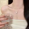 Милое цветочное ожерелье для женщин, двухслойная ключичная цепочка, модный тренд, элегантные нежные украшения, подарок на свадьбу