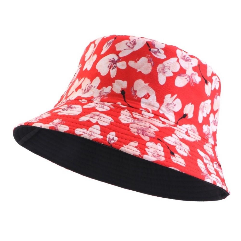Reversible Brushed Printed Hat Printed Sun Cap Unisex Design Bucket Hat  Outdoor Travel