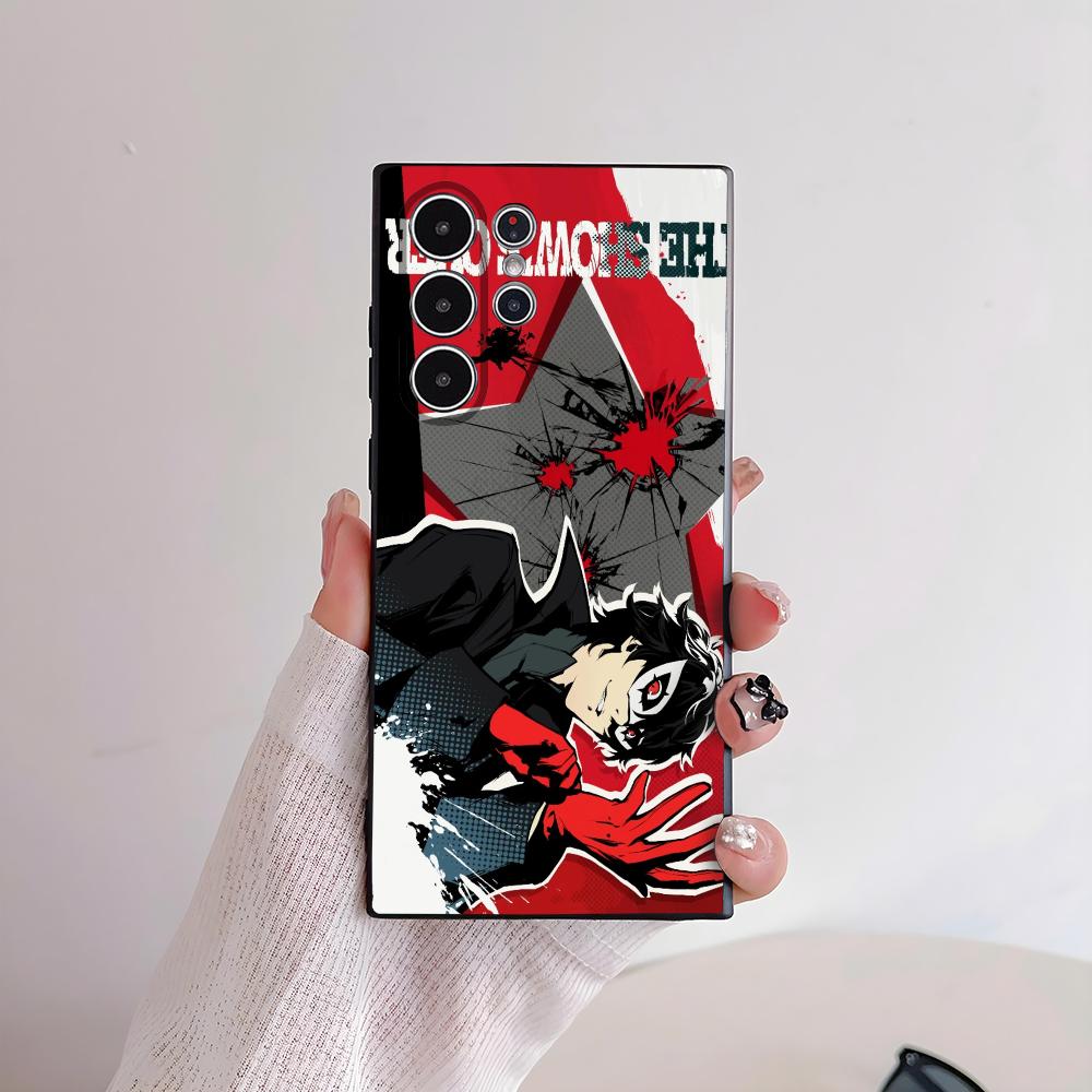 Чехол для телефона P-Persona 5 Аниме для Samsung Galaxy S25 S24 S22 S23 Ultra S21 S20 Plus 5G Матовый Нескользящий Полное Покрытие Мягкий Чехол