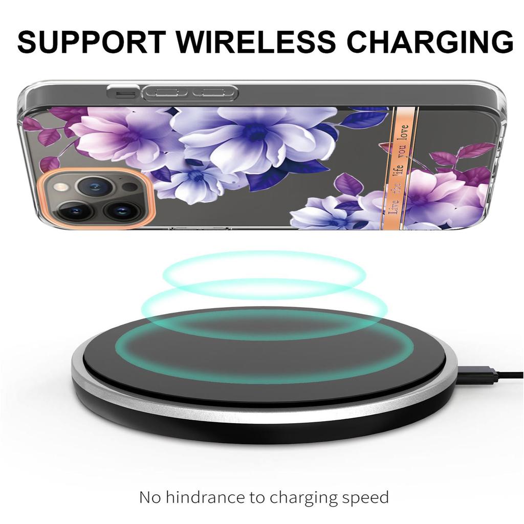 IMD Прозрачный бампер с цветочным узором, противоударный чехол для телефона для iPhone 15 14 Plus 13 12 11 Pro Max XSMAX для Samsung S24 S23 S22 S21Ultra Plus A14 A54