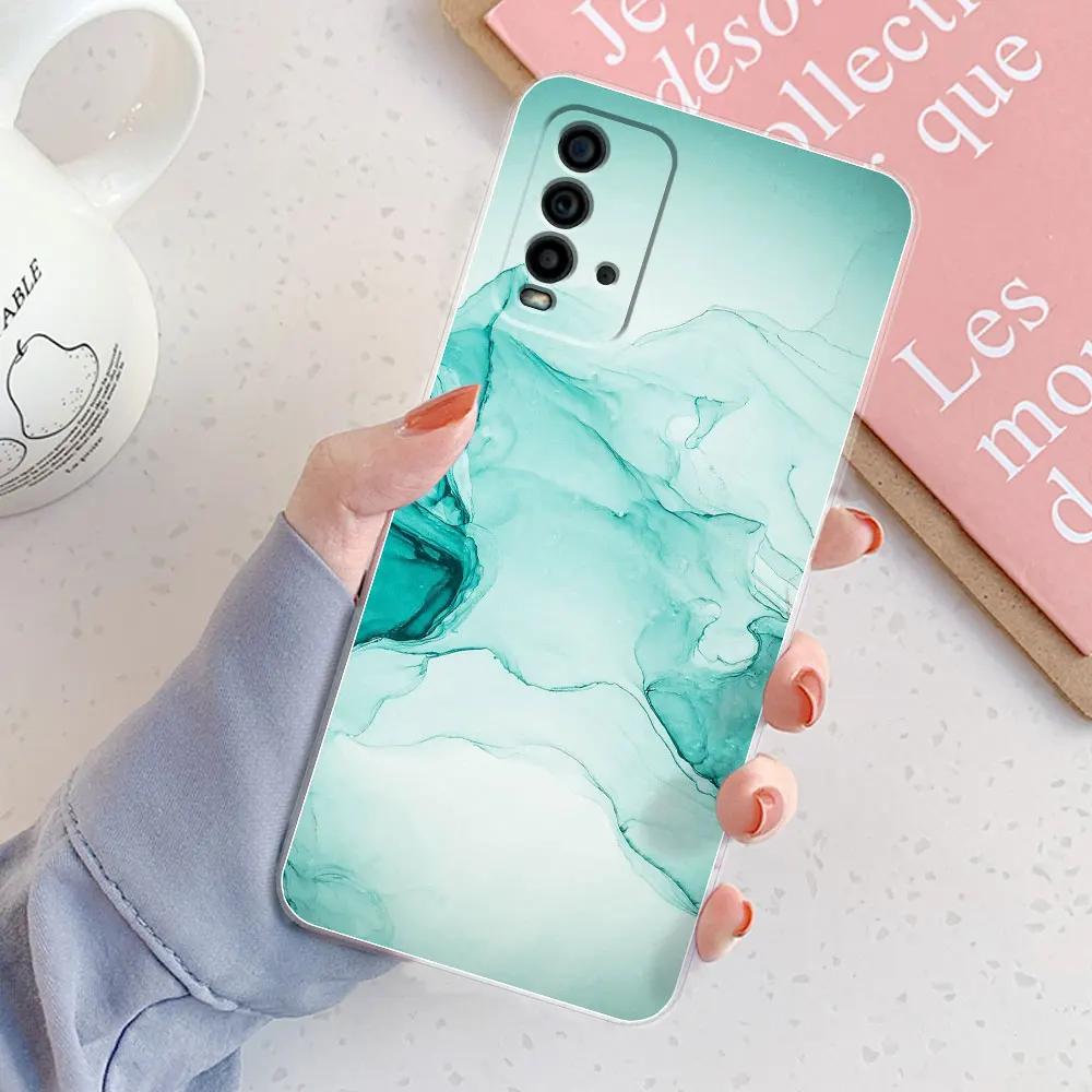 Для Xiaomi Redmi 9T Чехол Redmi9T Задняя крышка Девочки Новая мода Прозрачный Чехол для телефона Мягкий силиконовый Чехол для Xiaomi Redmi9 T 9T Coque