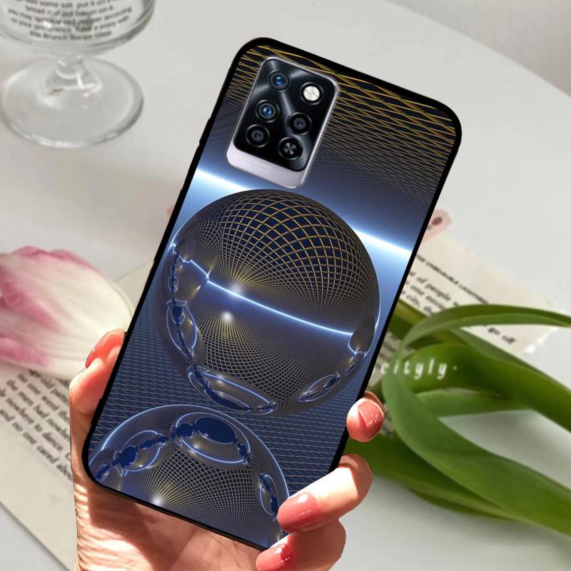 Чехол для Infinix Note 10 Plus Черный Мягкий силикон ТПУ Задняя крышка Для Infinix Note10 Pro NFC Чехол для телефона Note 10 Pro Plus Бампер