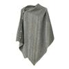 Ladies' Fashionable Knitted Shawl Cape With Buckle Yarn Plaid Scarf, Women's Versatile Warm Plain Weave Shawl