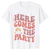Team Bride Group T-Shirts Girls Single Farewell Bachelorette Party Shirt Woman Favor Bridal Party Tops Here Comes The Party Tees