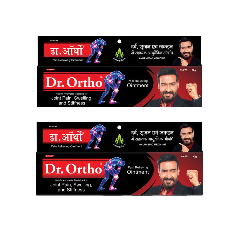 Dr.Ortho Аюрведическая мазь для облегчения боли 30 г Упаковка из 2 штук для облегчения боли в суставах, мышцах, коленях, шее