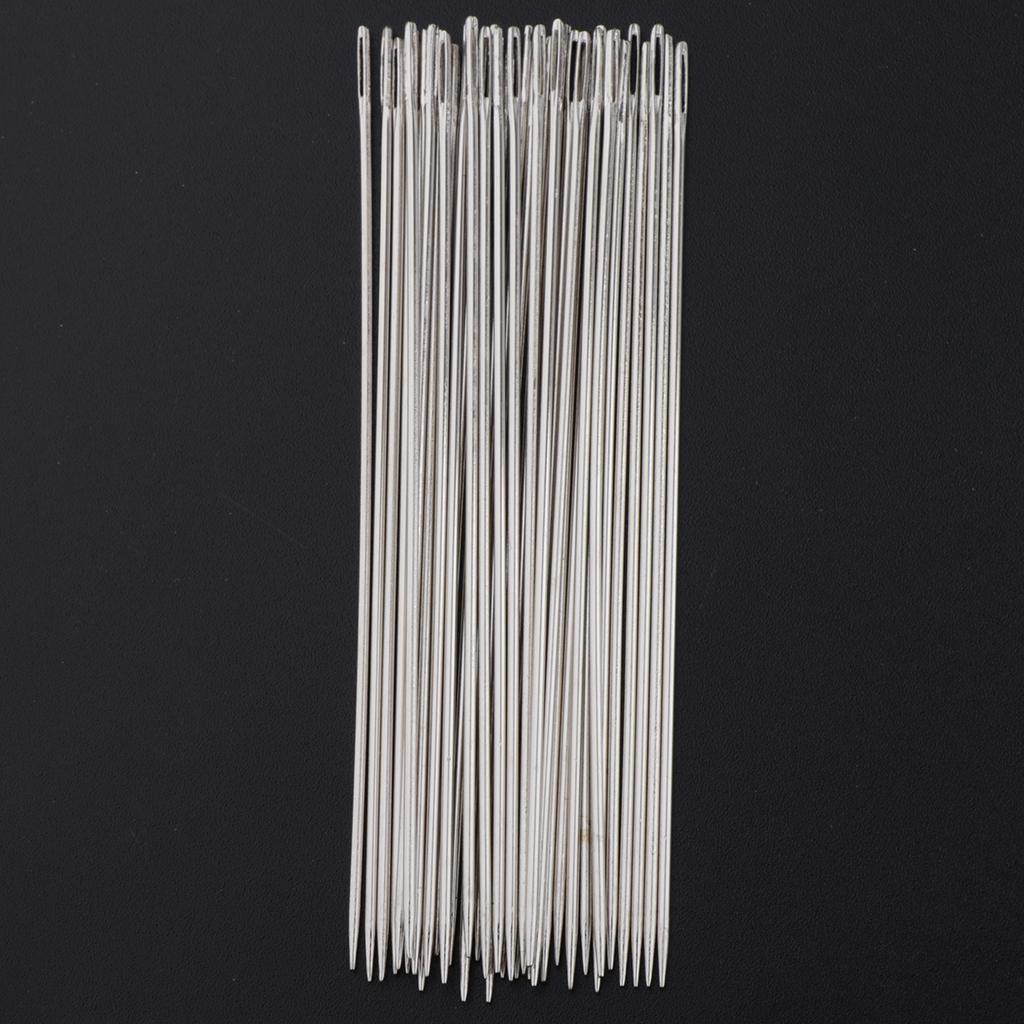 30Pcs Beading Needles, Seed Beads Needles Embroidery Big Eye Collapsible Set for Jewelry Making