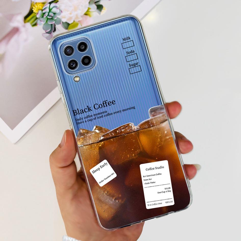 Чехол для Samsung M32 Чехол Galaxy M32 SM-M325F Милый Модный Цветок Мультяшный Мягкие Чехлы Для Samsung M22 F22 M52 5G SM-M526B Бампер