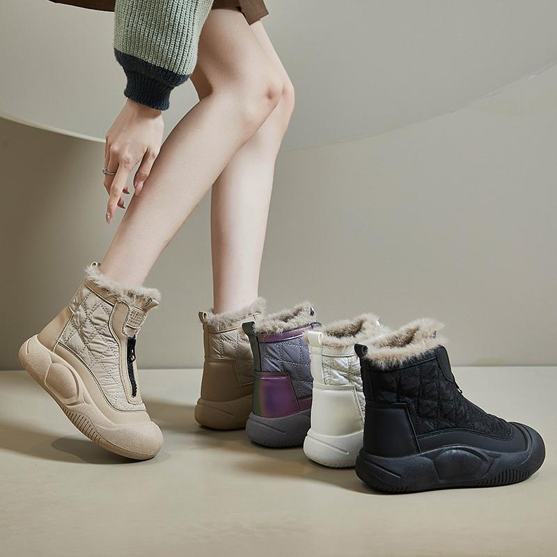 Модные новые повседневные удобные женские ботинки зимние теплые плюшевые 2024 горячая распродажа износостойкие нескользящие женские зимние ботинки Botines Mujer