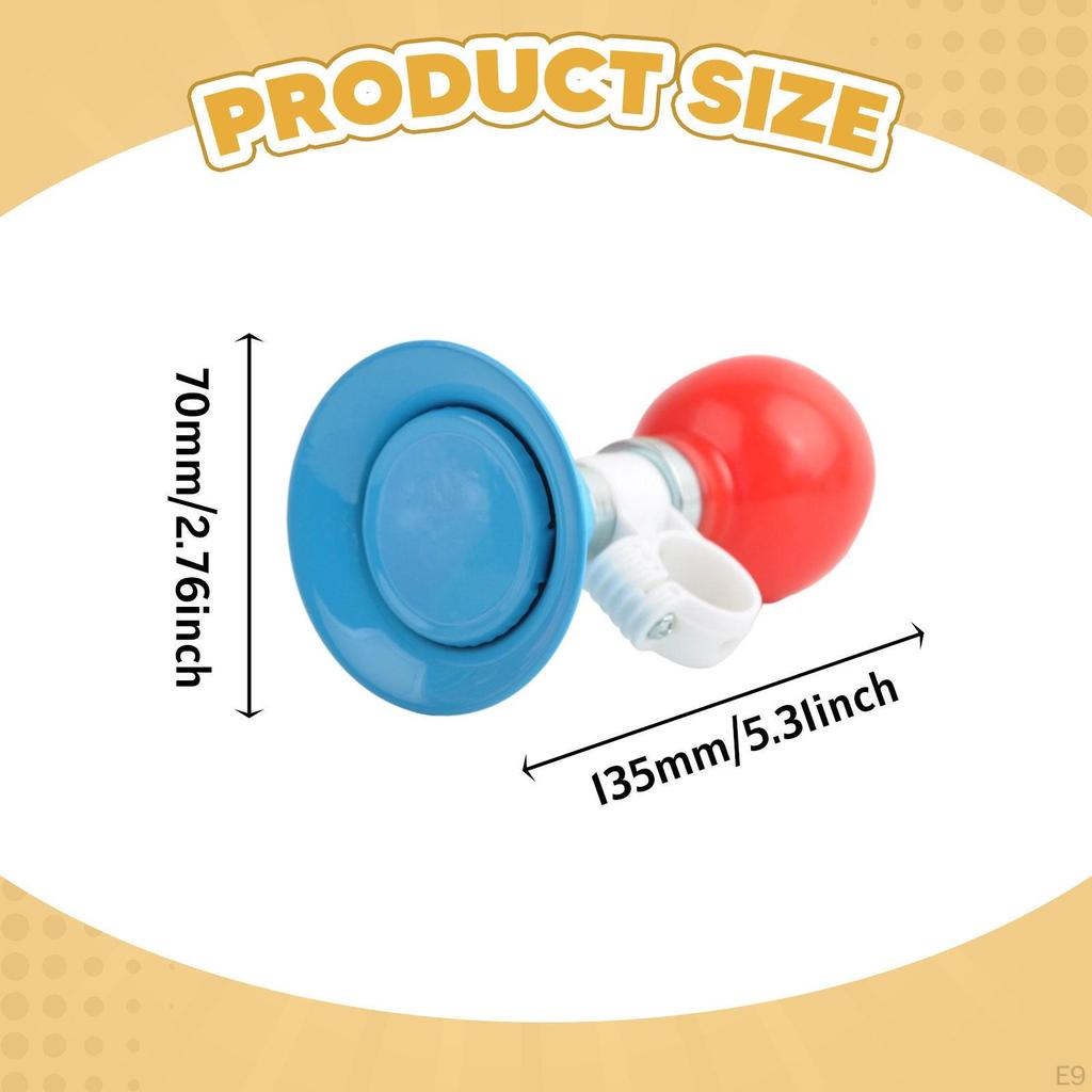Bicycle Horn for 22mm Handlebars, Loud Clear Sound, Trumpet, Universal Portable Decoration,