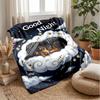 Puppies Playing with Dog Food Theme blanket Lightweight Warm Flannel Blanket Decorative Throw Blanket for Home Decoration