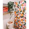 Decorative Peach Shower Curtain Waterproof Polyester Fabric, Home Bathroom Decor Hanging Curtain with Hooks 72 by 72 Inch, Hotel Quality, Machine