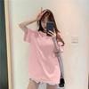 Medium and Long White Cotton Short-sleeved T-shirt Women's Summer 2025 New Loose Long Lower Clothes Missing