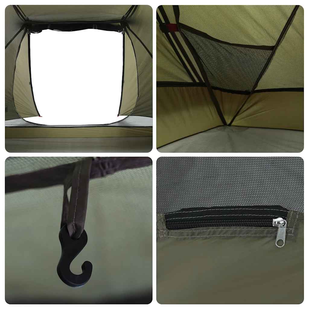 Fishing Tent for 5 Persons Olive Green Waterproof