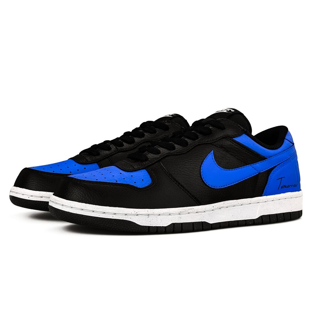 Nike Big Abrasion Resistant Slip Resistant Abrasion Resistant Slip Resistant Low top Skateboard Shoes Men's Blue Black 355152-016(Team1852-)