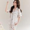 Pajamas women's ice silk summer thin short sleeves high-end Mother's Day mother silk gifts can be worn outside loungewear set