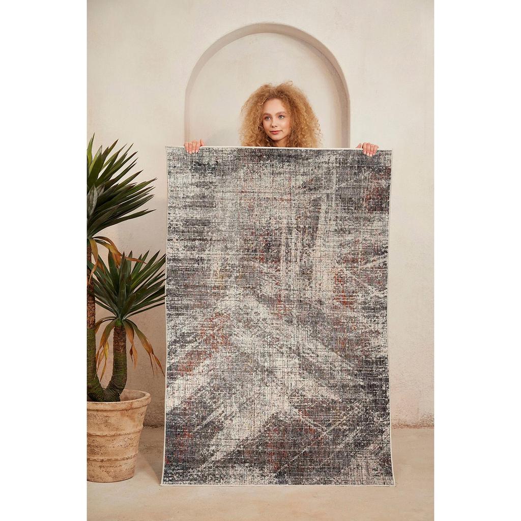 Декоративный нескользящий ковер с винтажным узором для гостиной, особый дизайн, тонкий, моющийся ковер