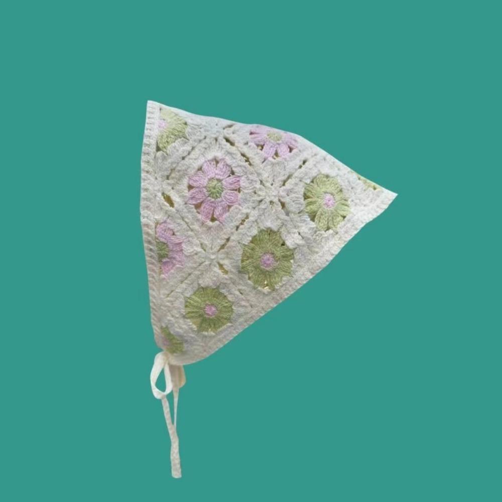 Colorful Flowers Turban Knitting Hair Bands Fashion Headband Bandana  for Women Girl