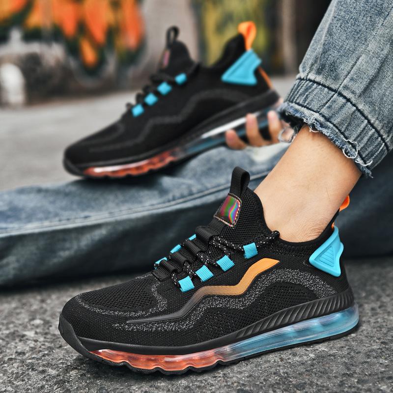 Men's Sports and Leisure Lightweight Comfortable Non-slip Soft Elastic Breathable Fashion Outdoor Air Cushion Running Athletic Shoes