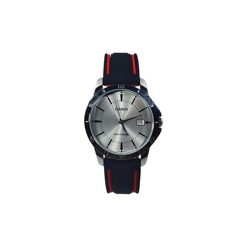 Casio Индивидуальные часы модифицированная серия Yunjing платиновые модные часы водонепроницаемые 30 метров Кварцевые силиконовый ремешок мужские an MTP-V004L-7A