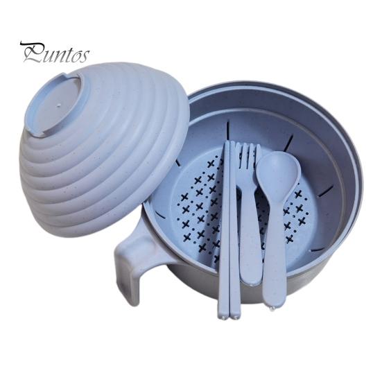 Набор мисок для приготовления рамен в микроволновой печи с палочками для еды, миска для лапши, которую можно готовить в микроволновой печи, кастрюля для быстрого приготовления рамен для студентов колледжей, не содержащая бисфенол-А, термостойкие ручки, телефон