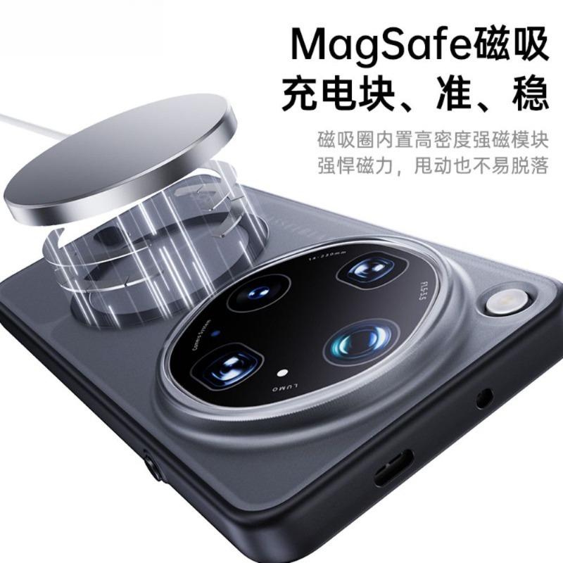 Чехол для OPPO Find X9 Ultra Модный Магнитный 360° Кольцо Для MagSafe Матовый Прозрачный Акрил Кожаное Ощущение Чехол Пылезащитный Бампер
