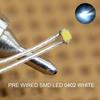 PTFE Wired SMD 0402 Chip LED White 20pcs for Train Models, Railway Models, Building Models, Model Illumination, Dioramas