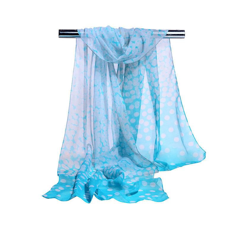 Chiffon Scarves for Women, Versatile Fashion, Gradient Polka Dot Scarves, Spring and Summer Fashion, Rectangular Scarves, Shawls