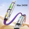 4-в-1 240 Вт USB Type-C на USB-C Кабель PD Быстрая зарядка Провод Подходит для iPhone 16 Pro Max 15 iPad Xiaomi Samsung Планшет 1 м Кабель для передачи данных