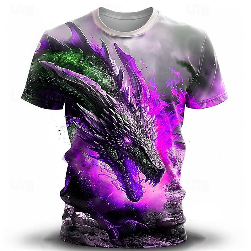 Мужская Кошка Забавная Футболка С Коротким Рукавом Футболка 3D Печать Круглый Вырез Мода Повседневная Уличная Повседневная Черный Синий Серый Лето