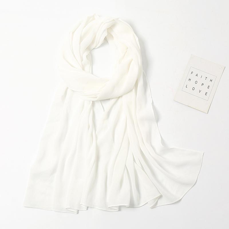 Высококачественные Хиджабы из Креп-Жоржета, Шарф из Мятой Шифон, Женский Мусульманский Платок, Модные Длинные Шали, Повязка на Голову 180*70СМ